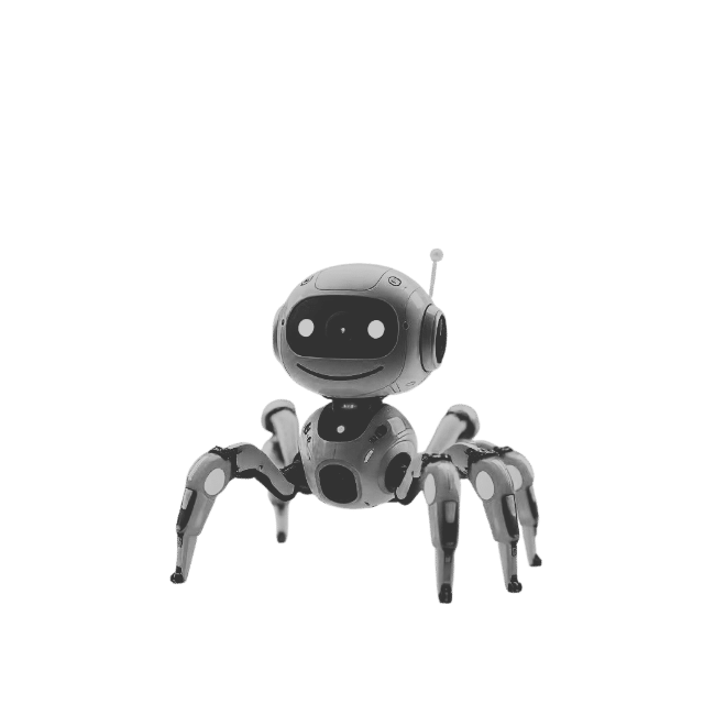 Profile photo - Sparky has a body that looks like a spider with a friendly head on top. It is all AI and robotics however.
